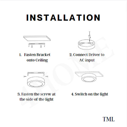 Premium LED Ceiling Light 12W 18W 24W Surface Mounted Downlight Surface Panel Light Metal Rim Light Safety Mark 4HOME SINGAPORE - 4HOME