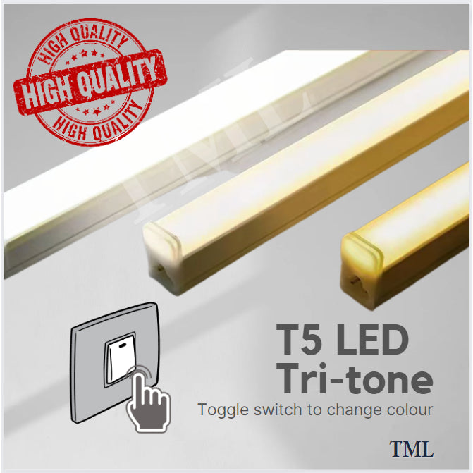 Premium T5 Tri-tone LED Integrated Set LED Light Tube 1ft 2ft 3ft 4ft 4HOME SINGAPORE - 4HOME