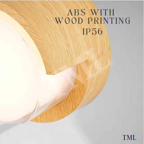 Modern Japanese Wood Printing Wall Light 12W Warm White Bedside Balcony Feature Wall 4HOME SINGAPORE - 4HOME