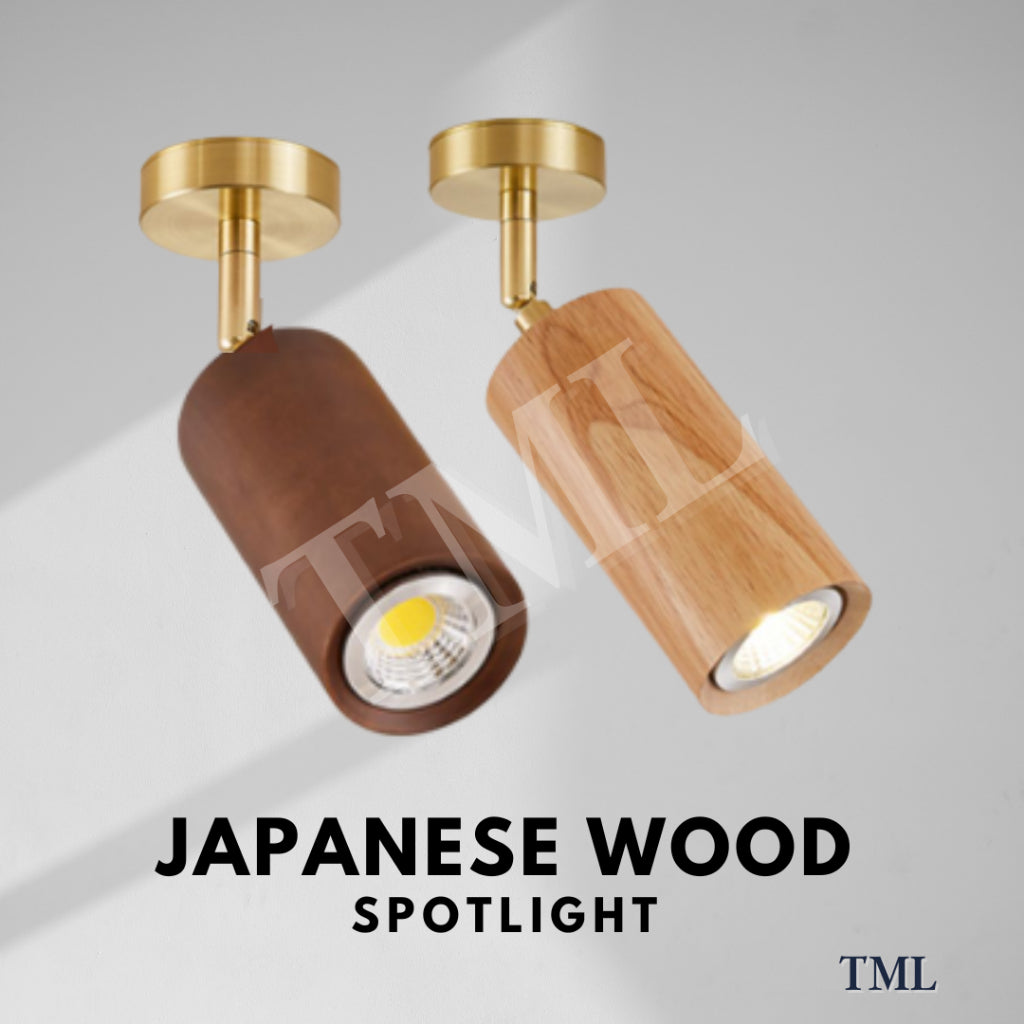 Premium Japanese Wood Spotlight Wall Light Bedside 7W Tri-tone 4HOME SINGAPORE - 4HOME