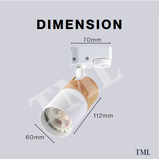 [SG Seller] Nordic Japanese Wood Design LED Track Light Set GU10 LED Bulb Holder 4HOME SINGAPORE - 4HOME