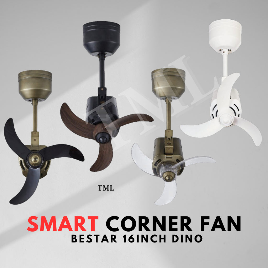 [WIFI Smart] Bestar Dino 16inch 16" Ceiling Corner Fan DC Motor 4HOME SINGAPORE - 4HOME