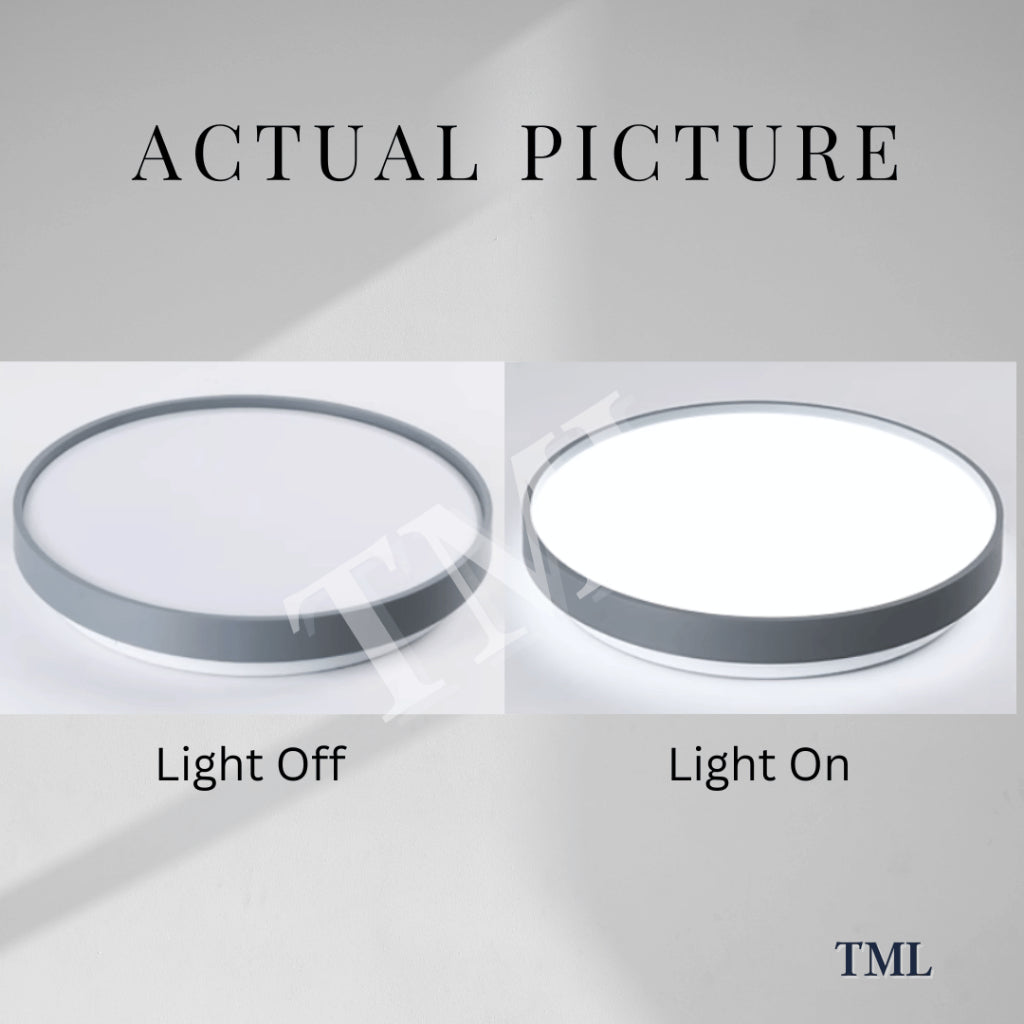 Premium Space Grey Minimalist LED Ceiling Light 36W 96W Hamburger 4HOME SINGAPORE - 4HOME