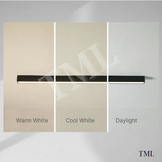 Black Slim Linear Rectangular Long Ceiling Light Tri-tone Corridor Island 4HOME SINGAPORE - 4HOME