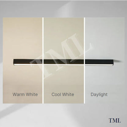 Black Slim Linear Rectangular Long Ceiling Light Tri-tone Corridor Island 4HOME SINGAPORE - 4HOME