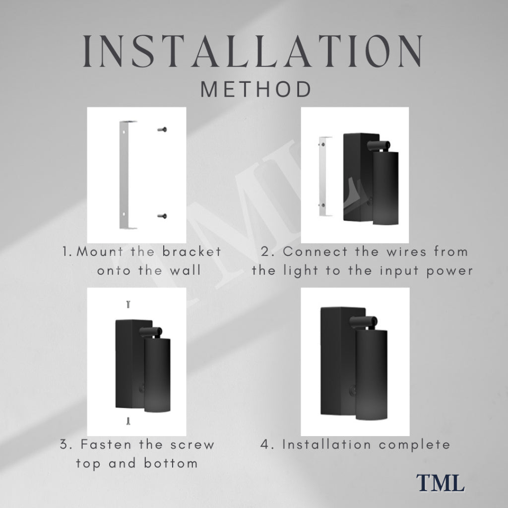 [SG Seller] Premium Black White LED Wall Light Nordic Spotlight For Bedside Hotel Modern Rotation 4HOME SINGAPORE - 4HOME