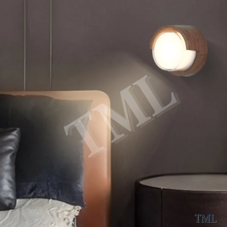 Modern Japanese Wood Printing Wall Light 12W Warm White Bedside Balcony Feature Wall 4HOME SINGAPORE - 4HOME