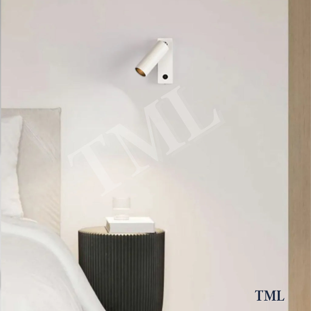 [SG Seller] Premium Black White LED Wall Light Nordic Spotlight For Bedside Hotel Modern Rotation 4HOME SINGAPORE - 4HOME