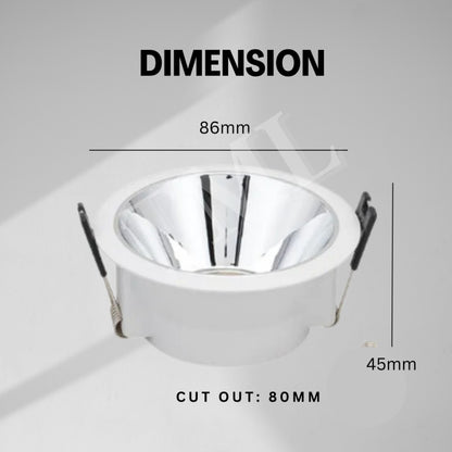 Rose Gold Chrome Black LED Recessed Spotlight High Depth GU10 Thin Frame Eclipse 4HOME SINGAPORE - 4HOME