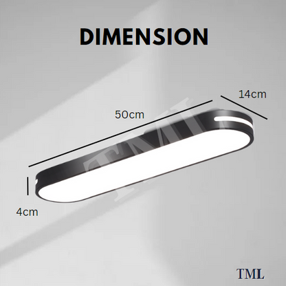 Nordic Rectangular Linear Pod Led Ceiling Light 24W 32W Corridor Balcony Service Yard Bathroom 4HOME SINGAPORE - 4HOME