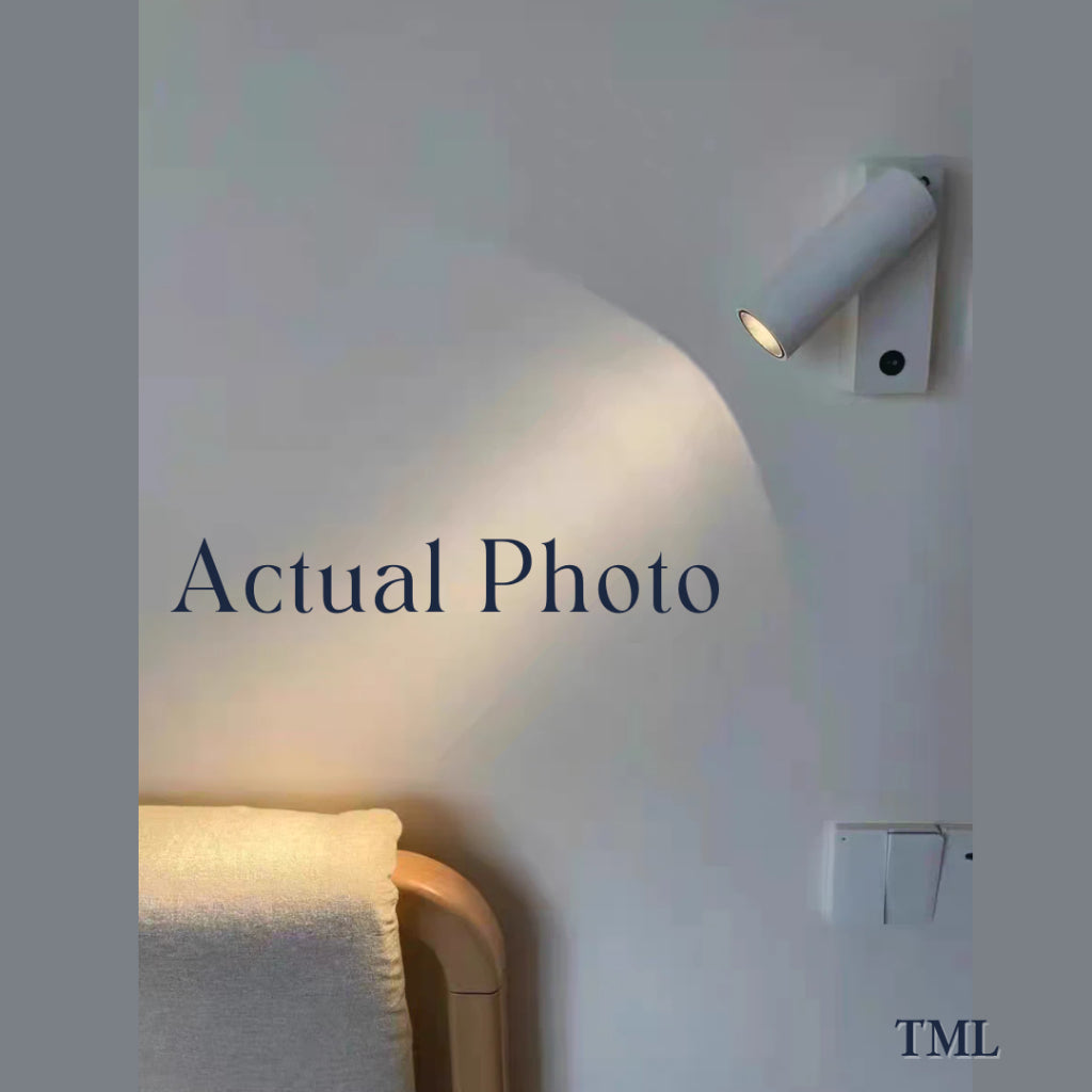 [SG Seller] Premium Black White LED Wall Light Nordic Spotlight For Bedside Hotel Modern Rotation 4HOME SINGAPORE - 4HOME