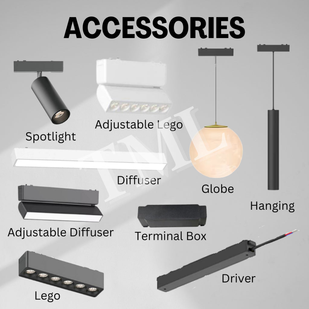 Ultra Slim Magnetic Track Light System 48V 4HOME SINGAPORE - 4HOME