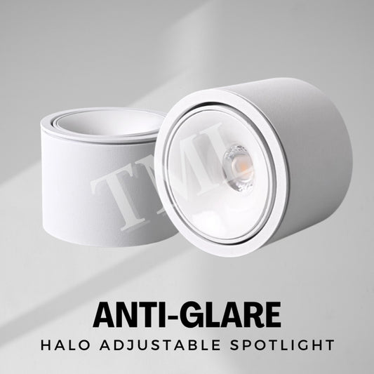 Premium White Single Head Halo Cylindrical Spotlight Surface Mounted Downlight Anti Glare 4HOME SINGAPORE - 4HOME