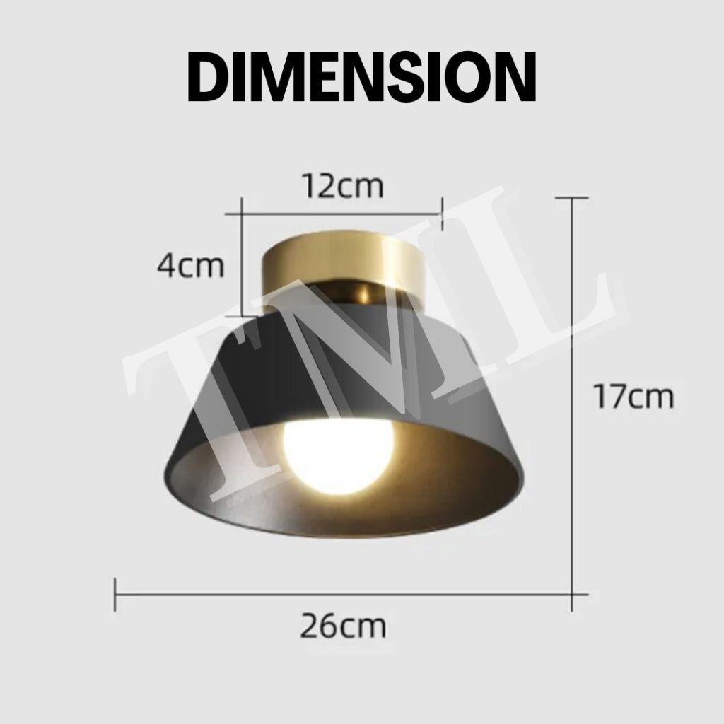 Premium Lumiere E27 Surface LED Ceiling Light Black White with Gold 4HOME SINGAPORE - 4HOME