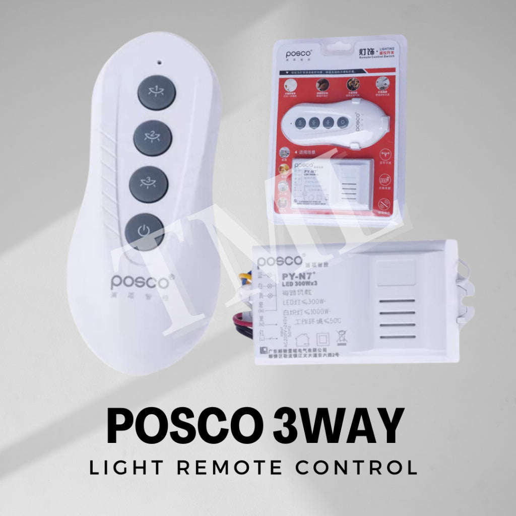 [SG Local Seller] Posco Remote PY-N7 Posco 3Way Light remote control 4HOME SINGAPORE - 4HOME