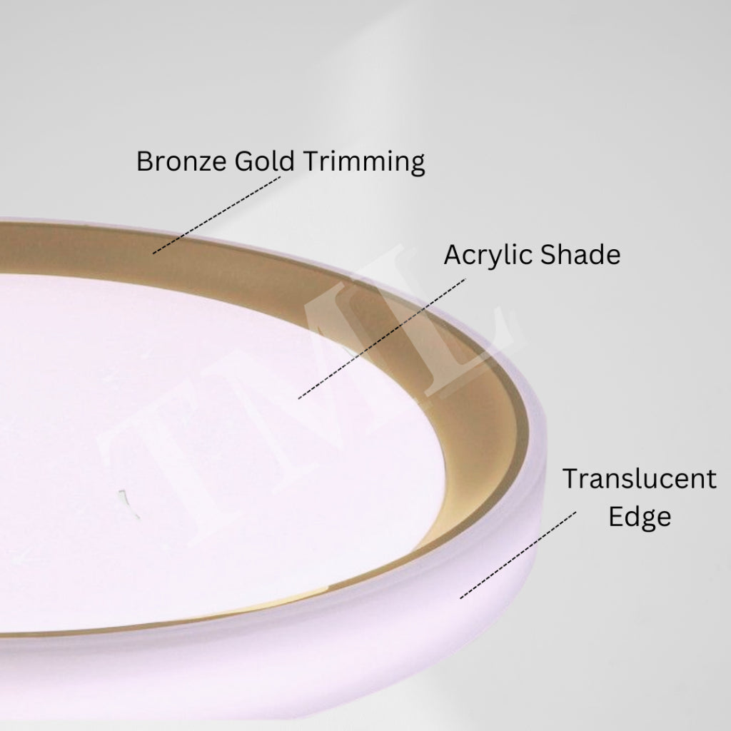 Premium Bronzo LED Surface Ceiling Light Minimalist 36W Daylight Warm White Tritone 4HOME SINGAPORE - 4HOME