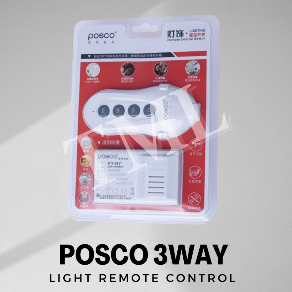 [SG Local Seller] Posco Remote PY-N7 Posco 3Way Light remote control 4HOME SINGAPORE - 4HOME