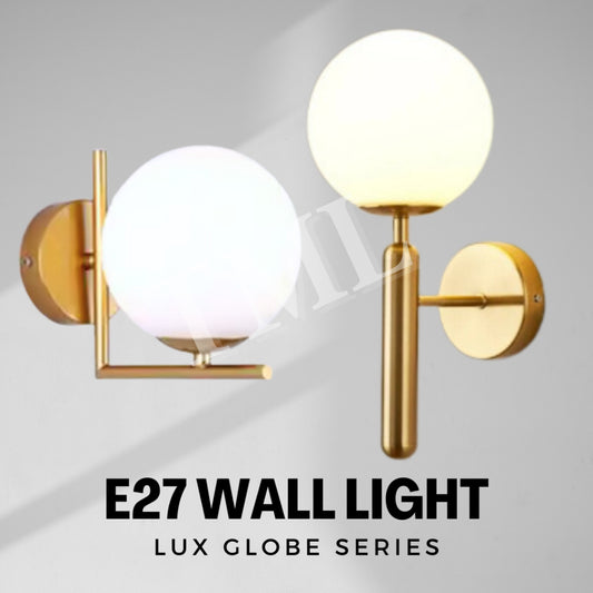 Lux Gold E27 Globe Wall Light Bedside Bathroom Balcony Hallway 4HOME SINGAPORE - 4HOME