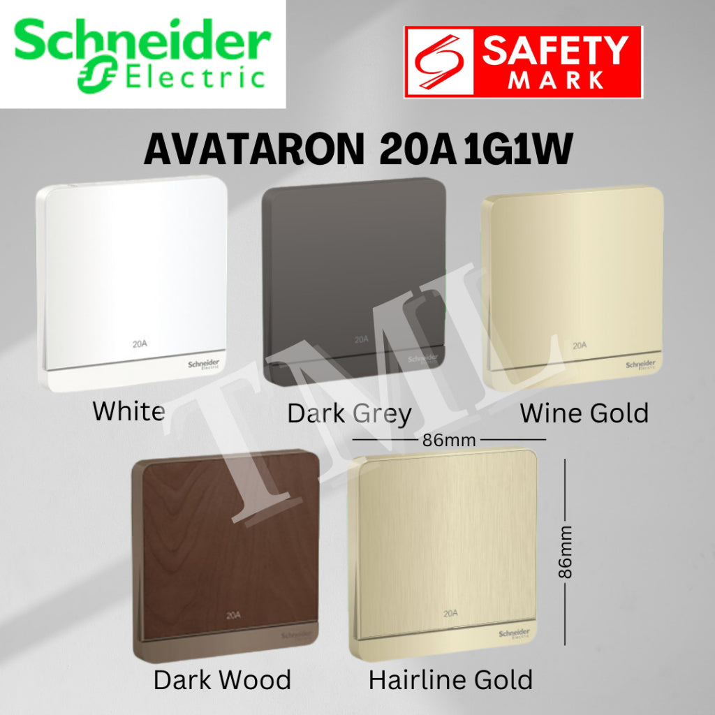 Schneider Electric AvatarOn Switch Socket Wine Gold, Dark Grey, White 4HOME SINGAPORE - 4HOME