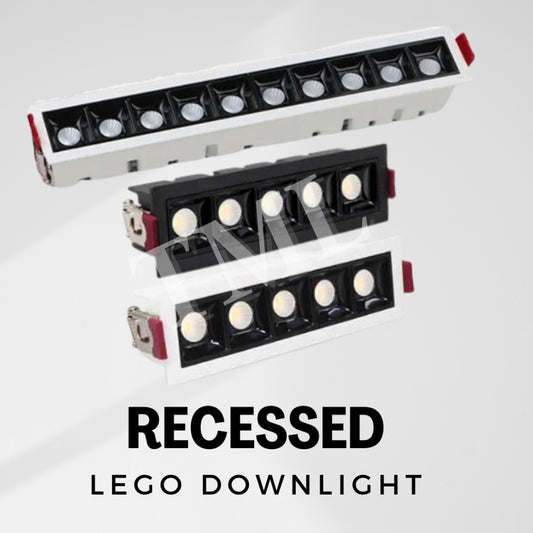 Linear LED Recessed Slim Lego Spotlight Downlight Black White 10W 20W 4HOME SINGAPORE - 4HOME