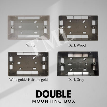 Round Edge Mounting Box White Dark Wood Dark Grey Wine Gold Hairline Gold Avataron-Compatible 4HOME SINGAPORE - 4HOME