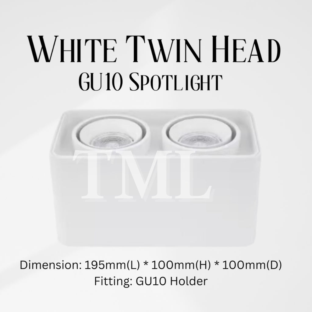 Premium 360 degree Halo Surface GU10 LED Spotlight Single Head Square Double Head Rectangular 4HOME SINGAPORE - 4HOME
