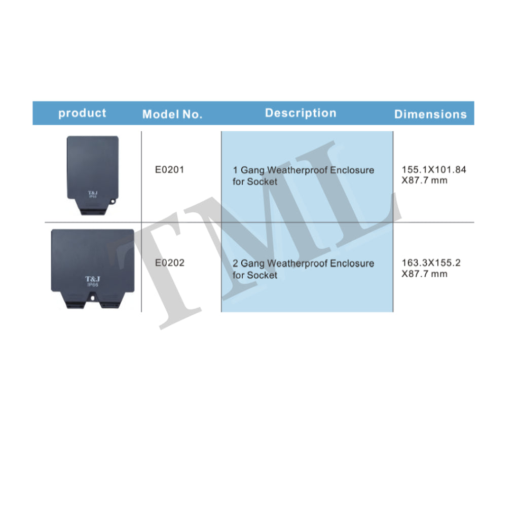 T&J IP66 Single Socket Double Socket Outdoor Weatherproof Enclosure 4HOME SINGAPORE - 4HOME