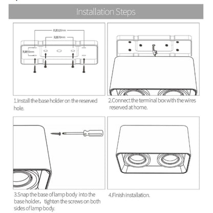Premium 360 degree Halo Surface GU10 LED Spotlight Single Head Square Double Head Rectangular 4HOME SINGAPORE - 4HOME